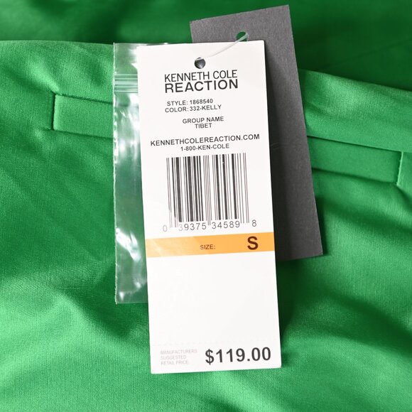 KENNETH COLE REACTION Kelly Green Lined Satin Look Jacket - NWT - Size Small - Picture 10 of 14